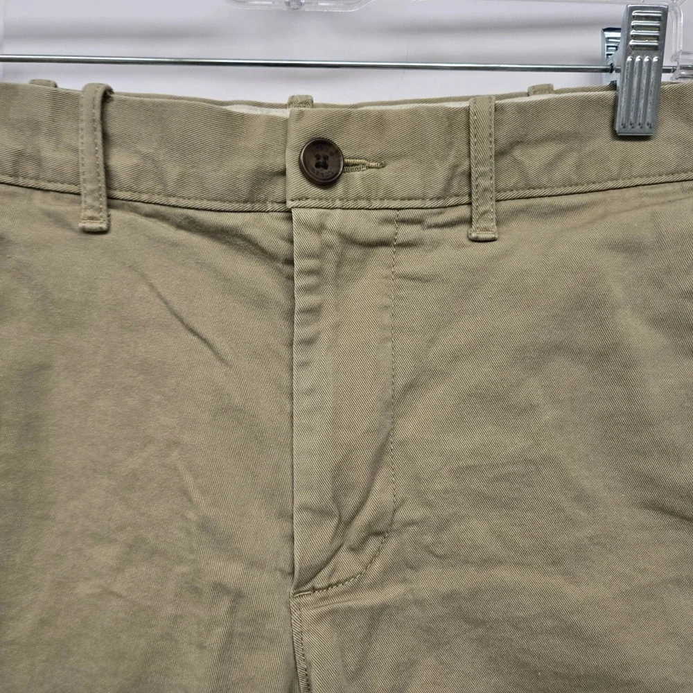 J.Crew Mens Khaki Tan Cotton Twill Chino Shorts 7 Inch Inseam Size 29